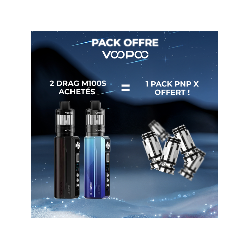 Pack Offre - Kit Pod Drag M100S MTL - Voopoo 2+1 pack PnP-x