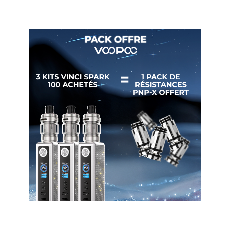 Pack de lancement - Kit Vinci Spark 100 - Voopoo 3+1 pack Pnp-x