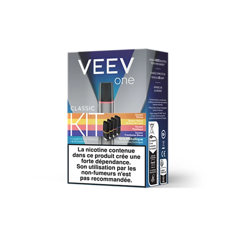 Kit Veev One Saveurs Fruitées 1.8% (20mg/ml) - Veev (+ 4 recharges)