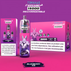 Puff Tornado 15K Blueberry Ice 650mAh 14ml - Tornado x White Rabbit