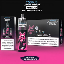 Puff Tornado 15K Double Bubble Gum 650mAh 14ml - Tornado x White Rabbit