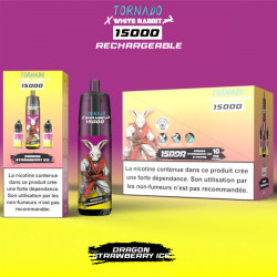Puff Tornado 15K Dragon Strawberry Ice 650mAh 14ml - Tornado x White Rabbit