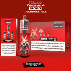Puff Tornado 15K Strawberry Slush 650mAh 14ml - Tornado x White Rabbit
