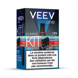 Kit Pod Veev One 4 recharges Saveurs Classiques V2 (20mg/ml) - Veev