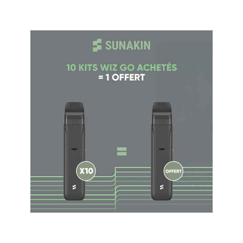 Pack Offre - Kit Pod Wiz Go 1200mAh - Sunakin 10+1