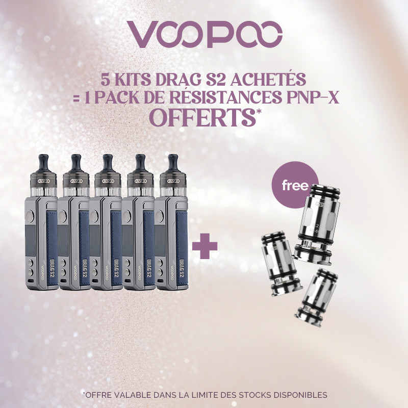 Pack Offre - Kit Pod Drag S2 - Voopoo 5 + 1 pack PnP-X