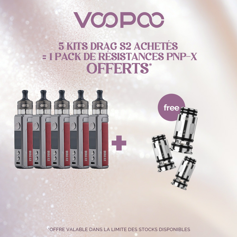 Pack Offre - Kit Pod Drag S2 - Voopoo 5 + 1 pack PnP-X