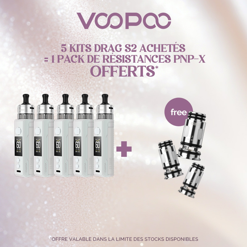 Pack Offre - Kit Pod Drag S2 - Voopoo 5 + 1 pack PnP-X