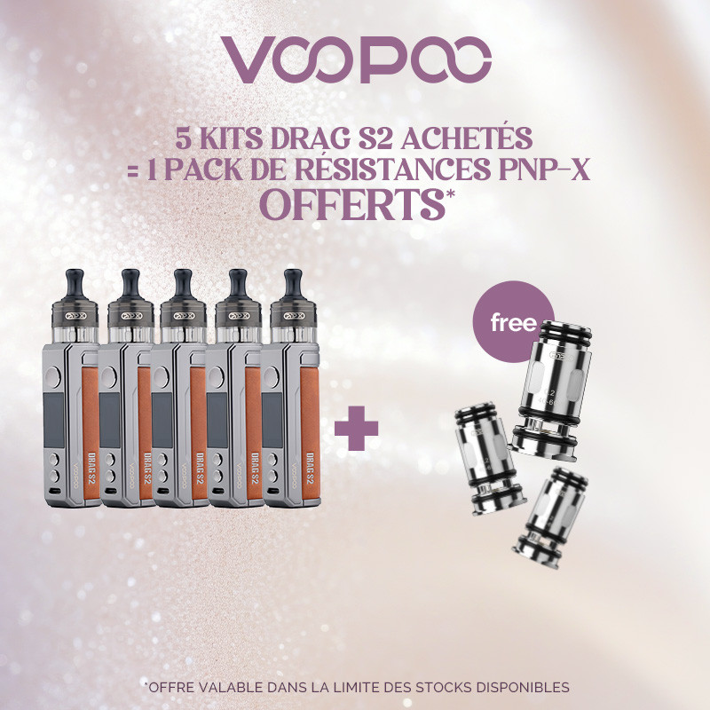 Pack Offre - Kit Pod Drag S2 - Voopoo 5 + 1 pack PnP-X