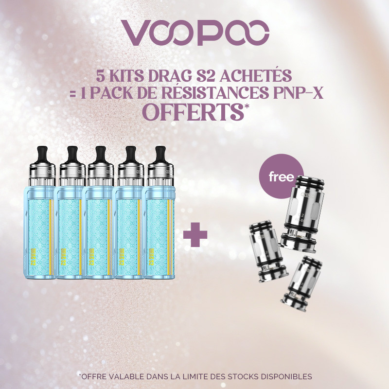 Pack Offre - Kit Pod Drag S2 - Voopoo 5 + 1 pack PnP-X