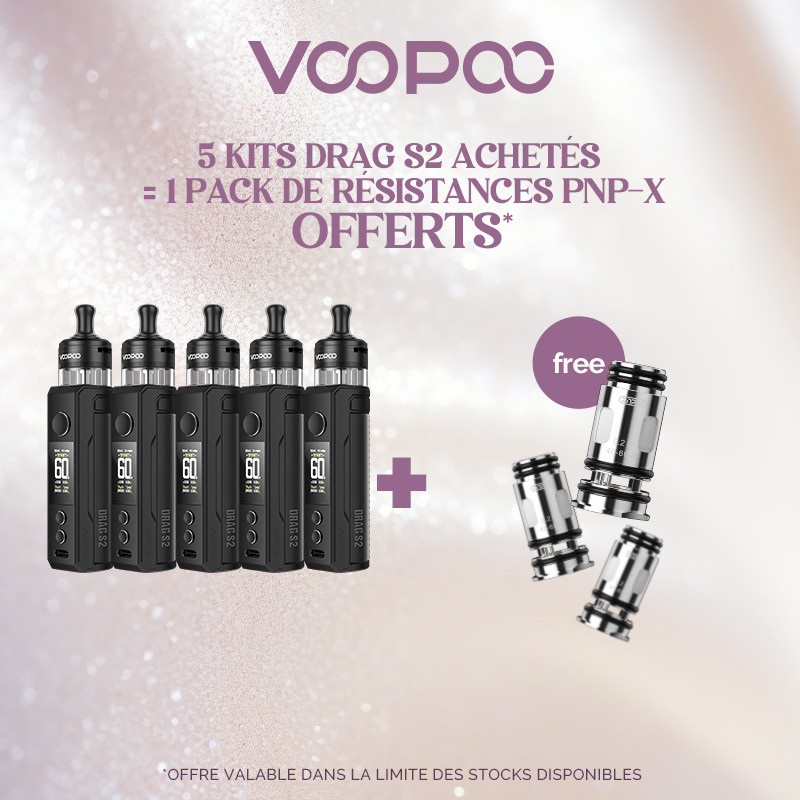 Pack Offre - Kit Pod Drag S2 - Voopoo 5 + 1 pack PnP-X