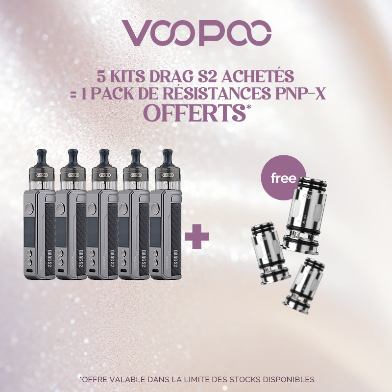 Pack Offre - Kit Pod Drag S2 - Voopoo 5 + 1 pack PnP-X