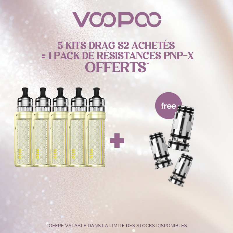 Pack Offre - Kit Pod Drag S2 - Voopoo 5 + 1 pack PnP-X