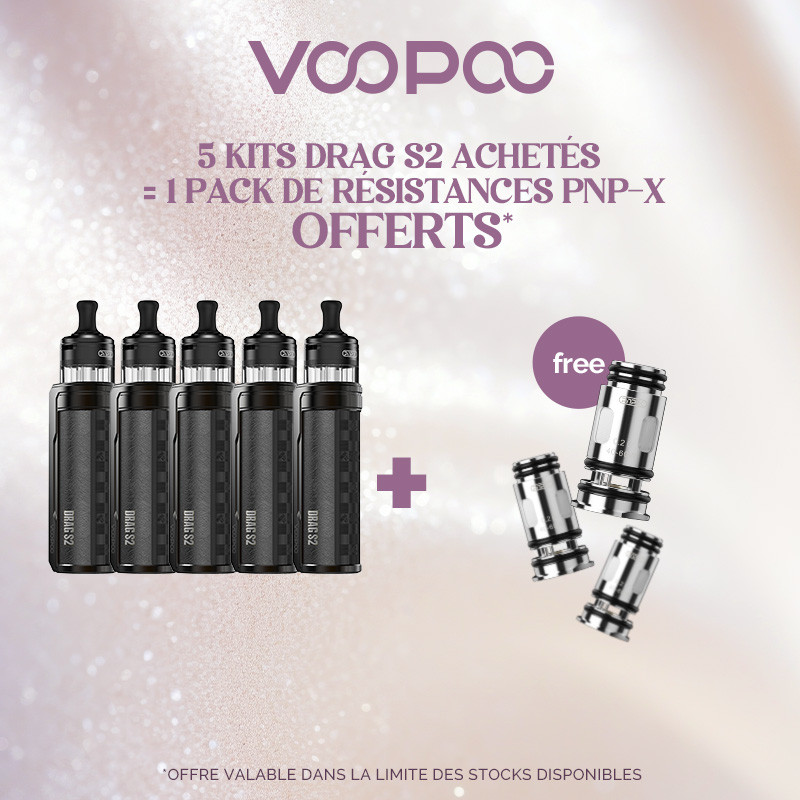 Pack Offre - Kit Pod Drag S2 - Voopoo 5 + 1 pack PnP-X