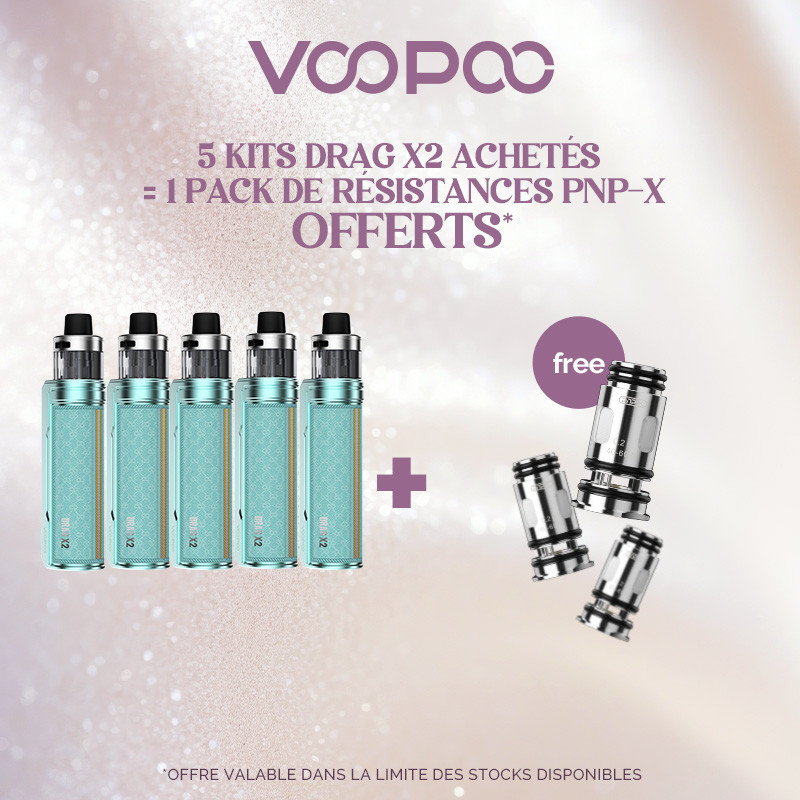 Pack Offre - Kit Pod Drag X2 - Voopoo 5+1 pack PnP-X