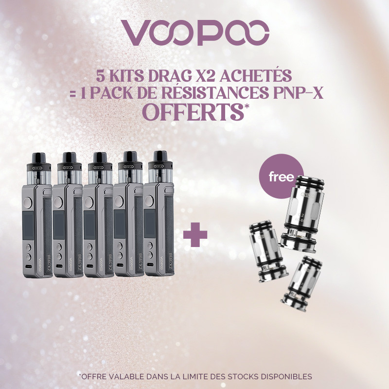 Pack Offre - Kit Pod Drag X2 - Voopoo 5+1 pack PnP-X