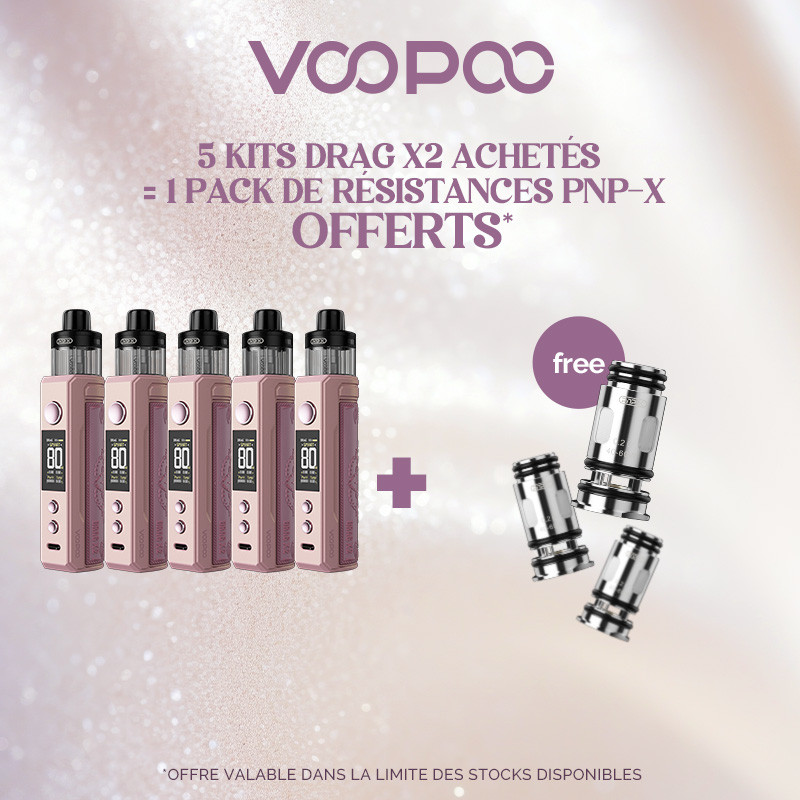 Pack Offre - Kit Pod Drag X2 - Voopoo 5+1 pack PnP-X