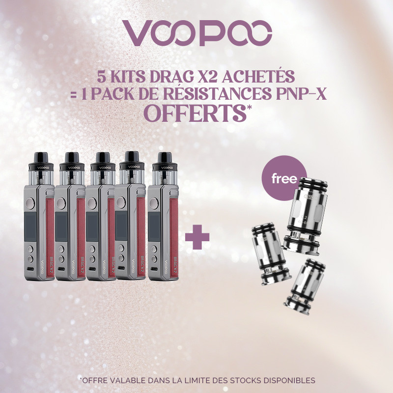 Pack Offre - Kit Pod Drag X2 - Voopoo 5+1 pack PnP-X