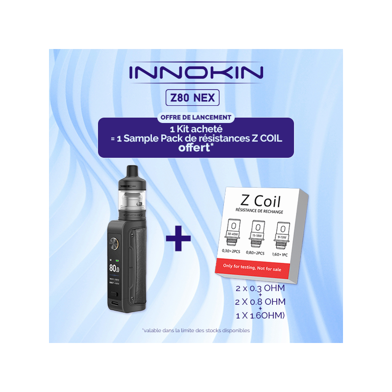 Pack Offre - Kit Coolfire Z80 NEX - Innokin 1+1 Pack Z-Coil V2