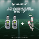 Pack Offre - Kit Armour Max 220w avec iTank T 6ml - Vaporesso 2+1 Pack GTI Mesh