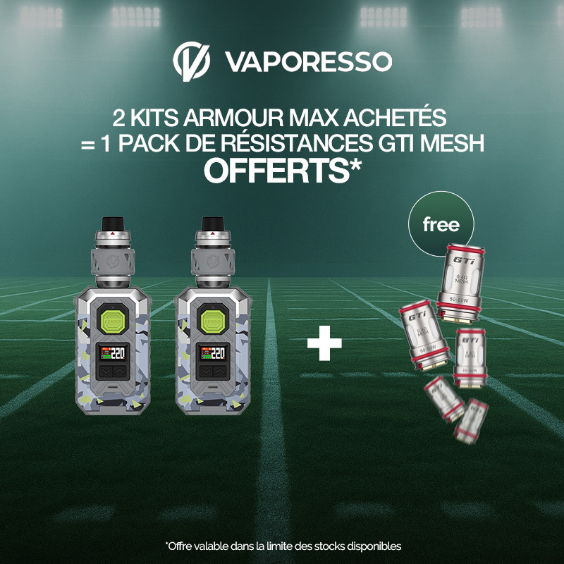 Pack Offre - Kit Armour Max 220w avec iTank T 6ml - Vaporesso 2+1 Pack GTI Mesh