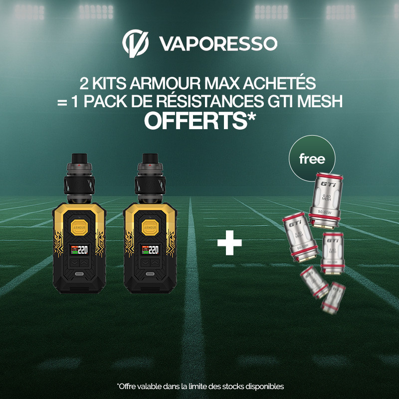 Pack Offre - Kit Armour Max 220w avec iTank T 6ml - Vaporesso 2+1 Pack GTI Mesh