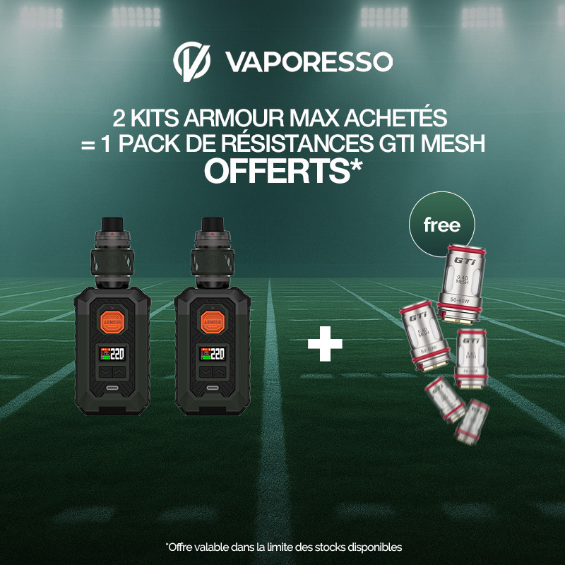 Pack Offre - Kit Armour Max 220w avec iTank T 6ml - Vaporesso 2+1 Pack GTI Mesh