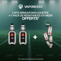 Pack Offre - Kit Armour Max 220w avec iTank T 6ml - Vaporesso 2+1 Pack GTI Mesh