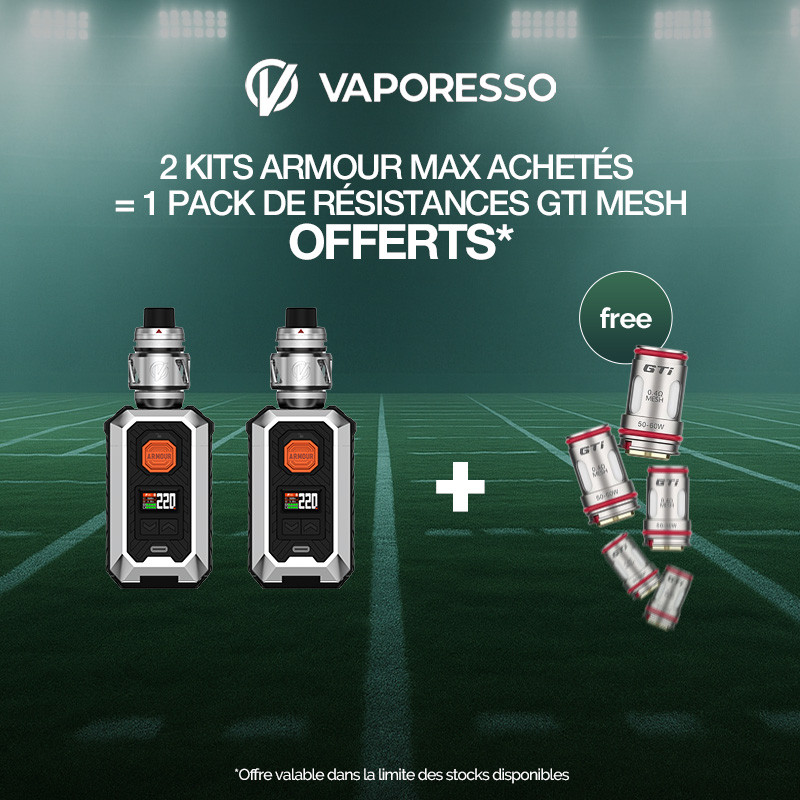 Pack Offre - Kit Armour Max 220w avec iTank T 6ml - Vaporesso 2+1 Pack GTI Mesh