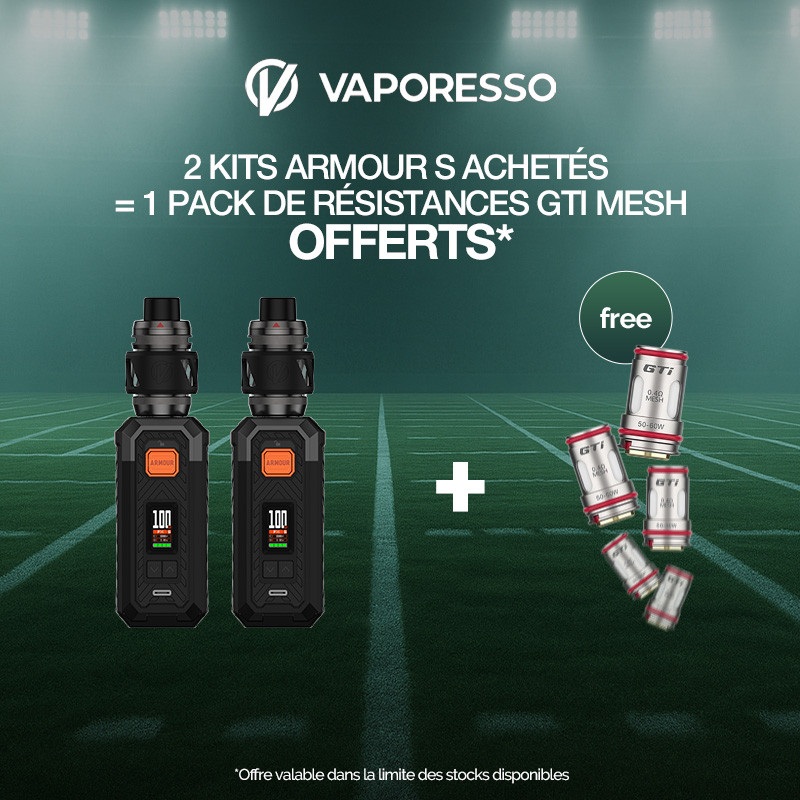 Pack Offre - Kit Armour S 100w avec iTank T 6ml - Vaporesso 2+1 Pack GTI Mesh