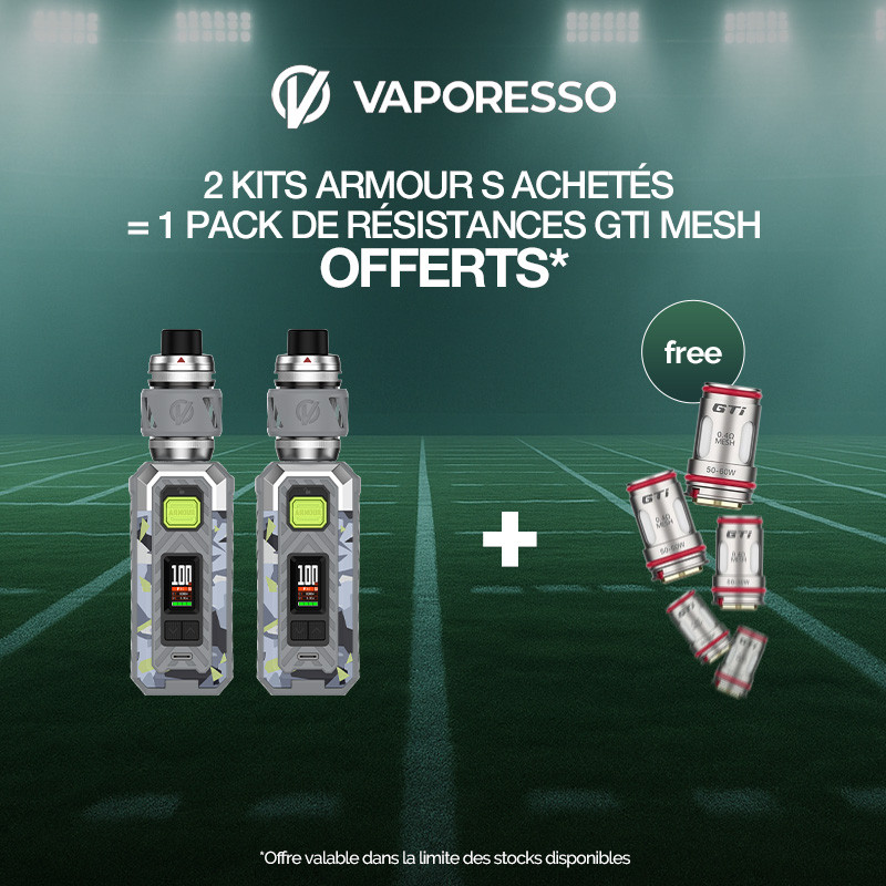 Pack Offre - Kit Armour S 100w avec iTank T 6ml - Vaporesso 2+1 Pack GTI Mesh