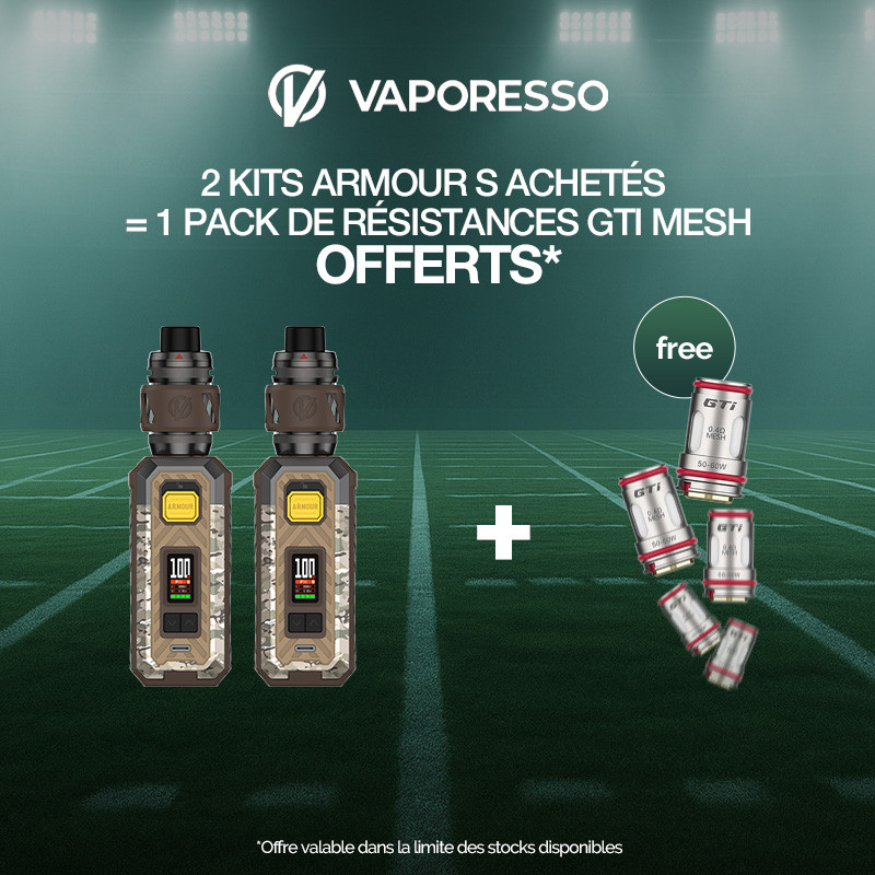 Pack Offre - Kit Armour S 100w avec iTank T 6ml - Vaporesso 2+1 Pack GTI Mesh