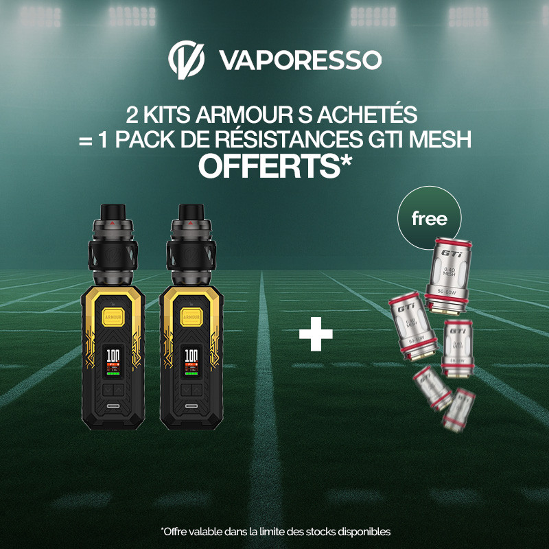 Pack Offre - Kit Armour S 100w avec iTank T 6ml - Vaporesso 2+1 Pack GTI Mesh