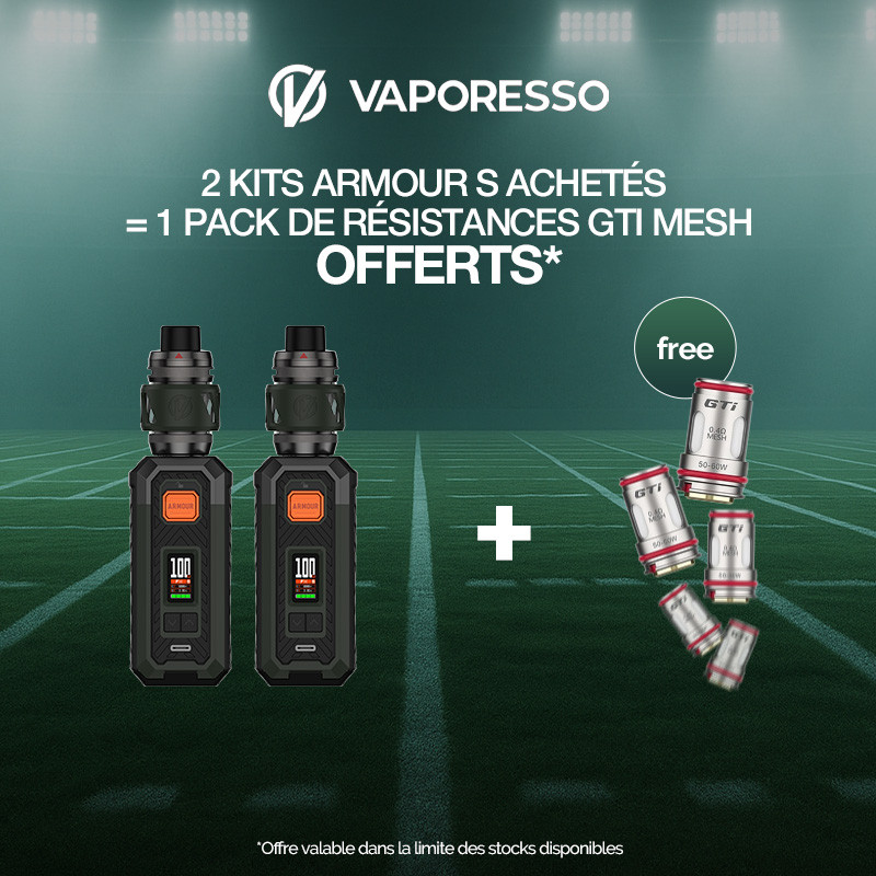 Pack Offre - Kit Armour S 100w avec iTank T 6ml - Vaporesso 2+1 Pack GTI Mesh
