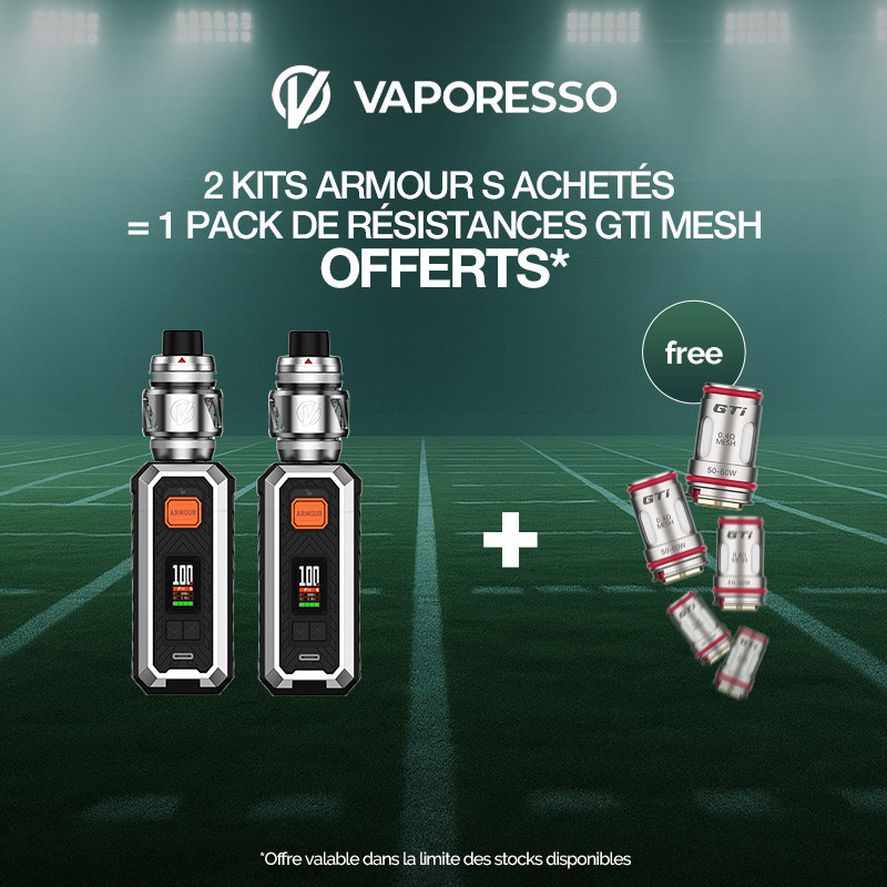 Pack Offre - Kit Armour S 100w avec iTank T 6ml - Vaporesso 2+1 Pack GTI Mesh