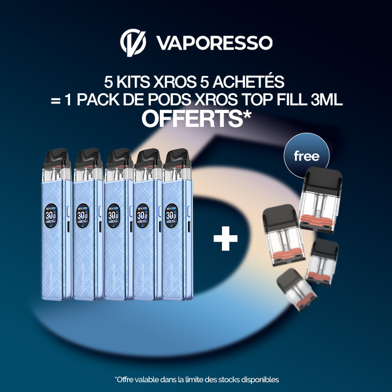 Pack Offre - Kit Pod XROS 5 1500mAh - Vaporesso 5+1 pack de pods