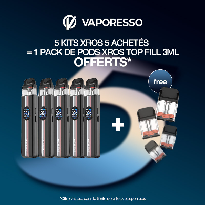 Pack Offre - Kit Pod XROS 5 1500mAh - Vaporesso 5+1 pack de pods