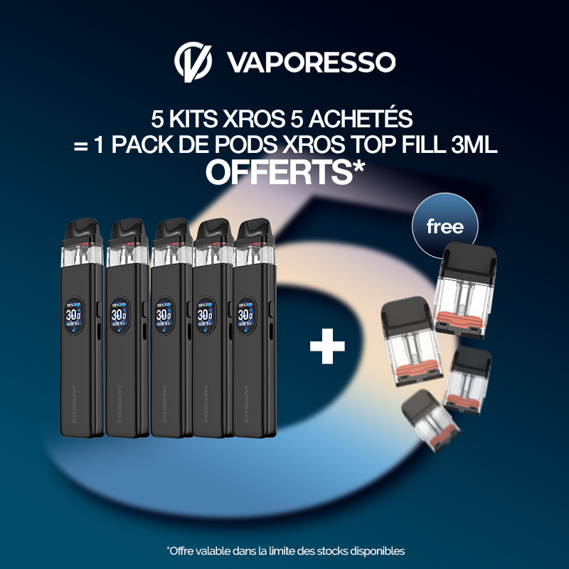 Pack Offre - Kit Pod XROS 5 1500mAh - Vaporesso 5+1 pack de pods