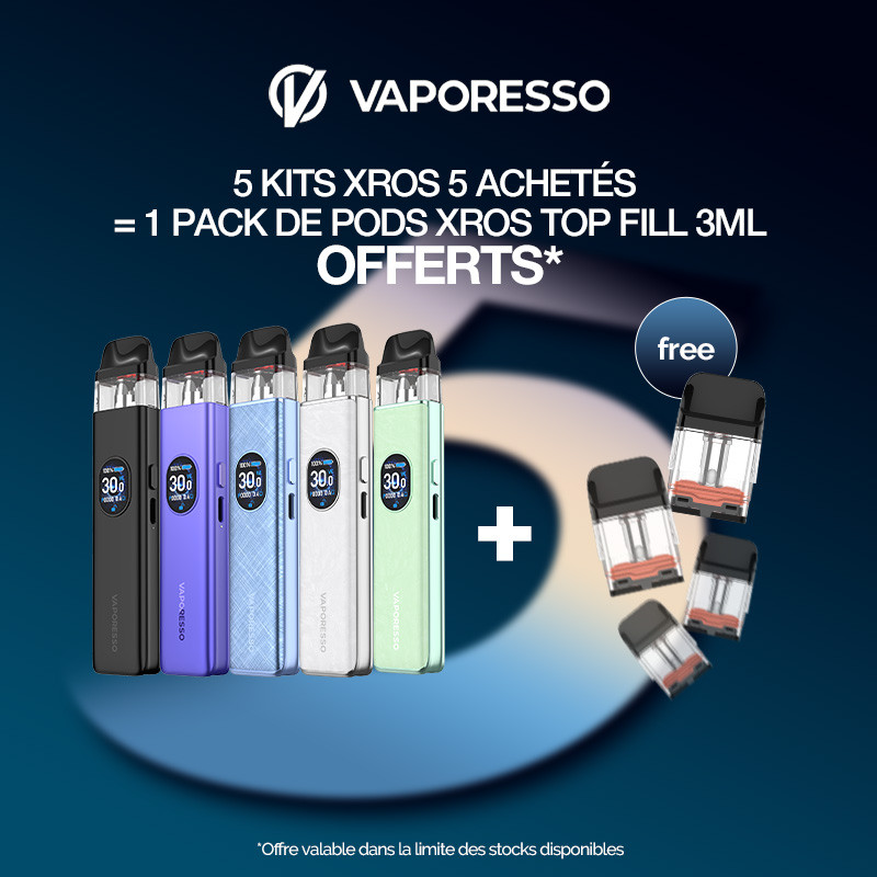 Pack Offre - Kit Pod XROS 5 1500mAh - Vaporesso 5+1 pack de pods