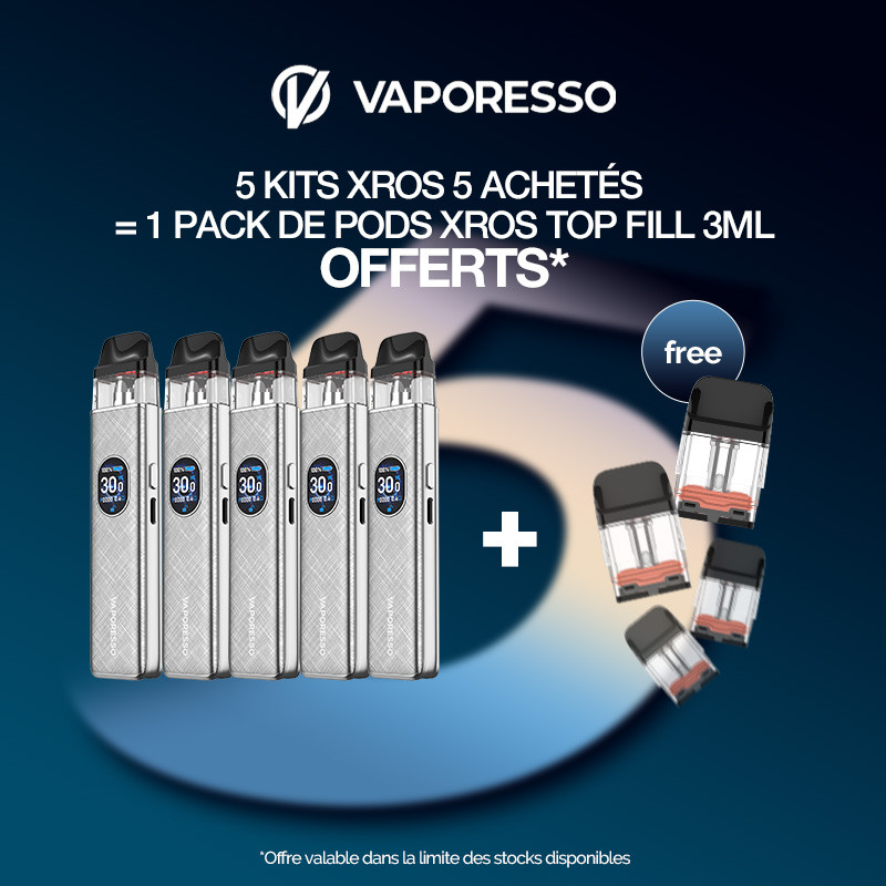 Pack Offre - Kit Pod XROS 5 1500mAh - Vaporesso 5+1 pack de pods