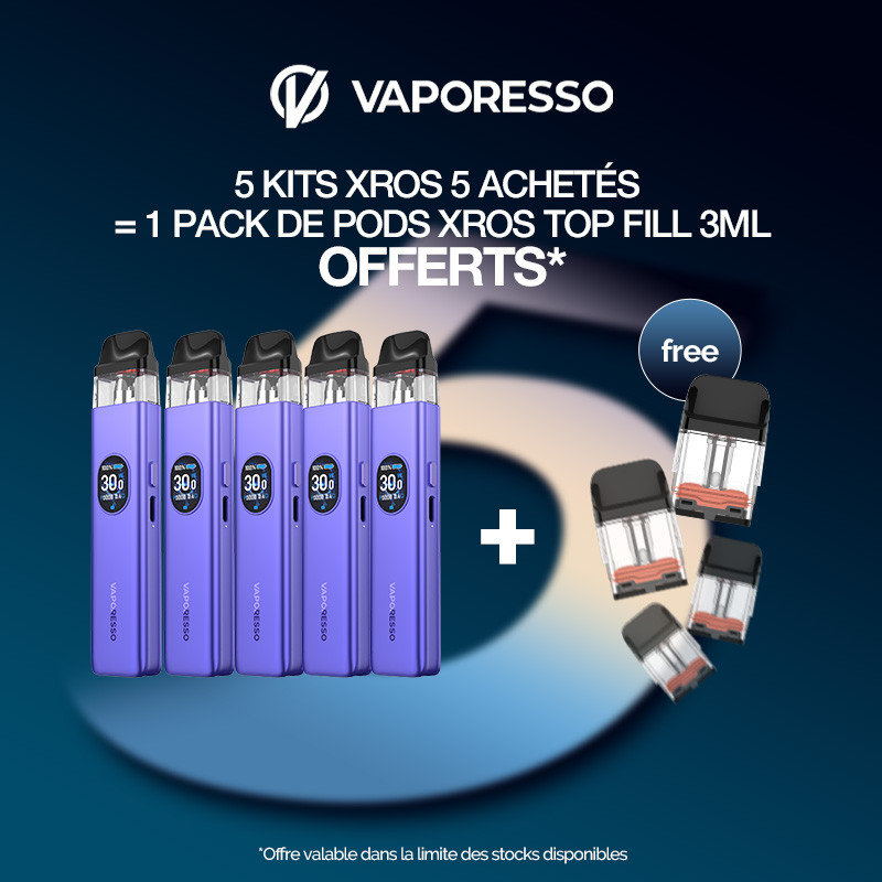 Pack Offre - Kit Pod XROS 5 1500mAh - Vaporesso 5+1 pack de pods