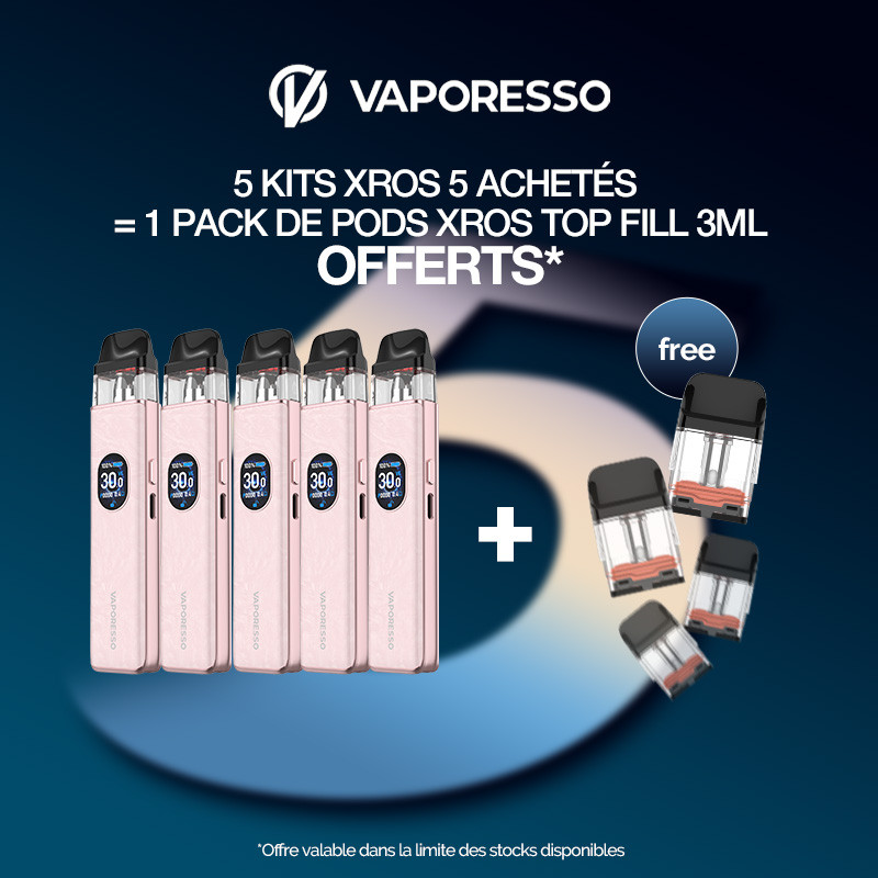 Pack Offre - Kit Pod XROS 5 1500mAh - Vaporesso 5+1 pack de pods