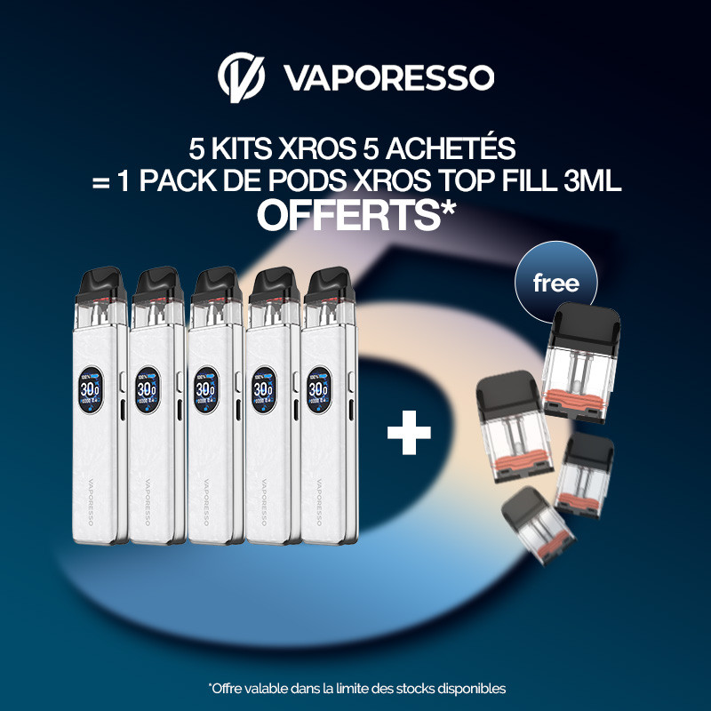 Pack Offre - Kit Pod XROS 5 1500mAh - Vaporesso 5+1 pack de pods