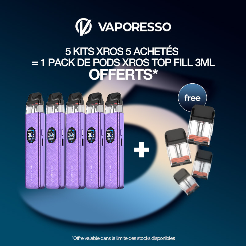 Pack Offre - Kit Pod XROS 5 1500mAh - Vaporesso 5+1 pack de pods