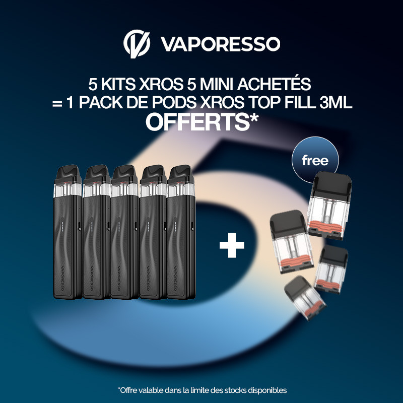 Pack Offre - Kit Pod XROS 5 Mini 1500mAh - Vaporesso 5+1 pack de pods