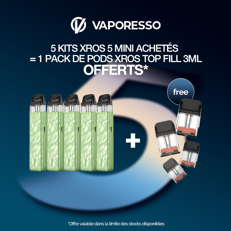 Pack Offre - Kit Pod XROS 5 Mini 1500mAh - Vaporesso 5+1 pack de pods