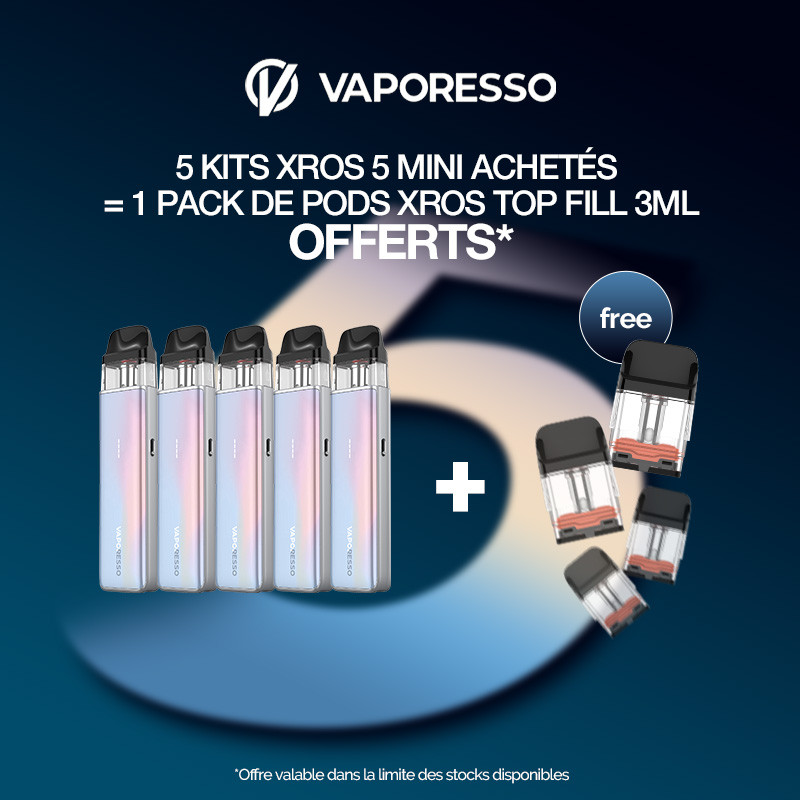 Pack Offre - Kit Pod XROS 5 Mini 1500mAh - Vaporesso 5+1 pack de pods