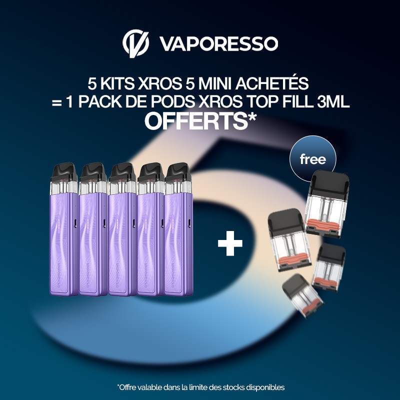 Pack Offre - Kit Pod XROS 5 Mini 1500mAh - Vaporesso 5+1 pack de pods