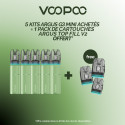 Pack Offre - Kit Pod Argus G3 Mini 1350mAh - Voopoo 5+1 pack de pods