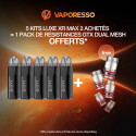 Pack Offre - Kit Pod Luxe XR Max 2 3200mAh - Vaporesso 5+1 Pack GTX Dual Mesh